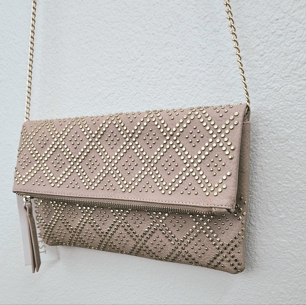 NWT "Alessia" Studded Clutch/Crossbody